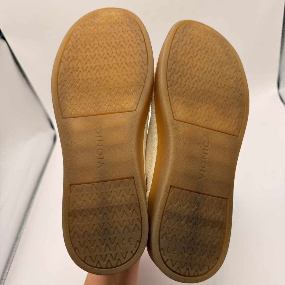 Vionic Winny Knit Ivory Cream Lace Up Slip-on Sneakers Womens 8 Wide Gum Sole - Picture 7 of 7
